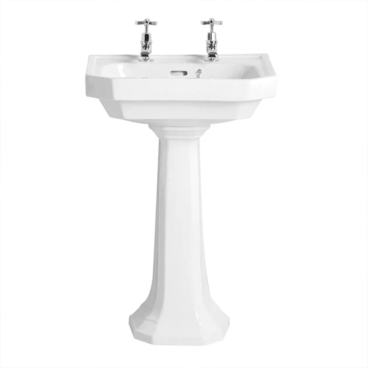 Heritage Granley Deco Medium 550 Rectangular Basin With Standard Pedestal