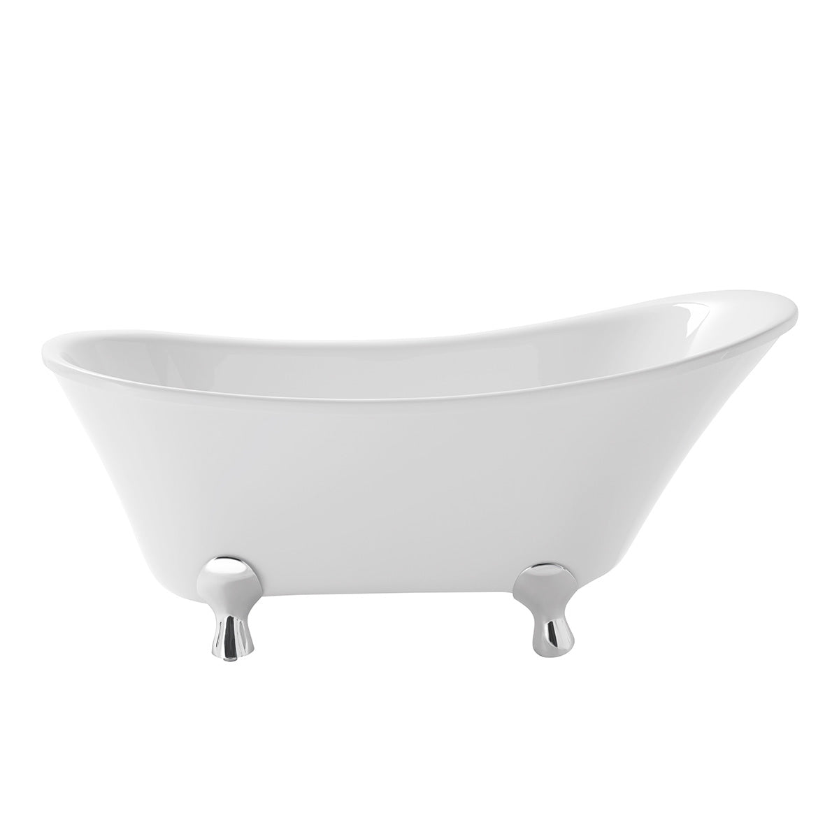 Heritage Grantham Freestanding Acrylic Slipper Bath 1550x670mm White Gloss