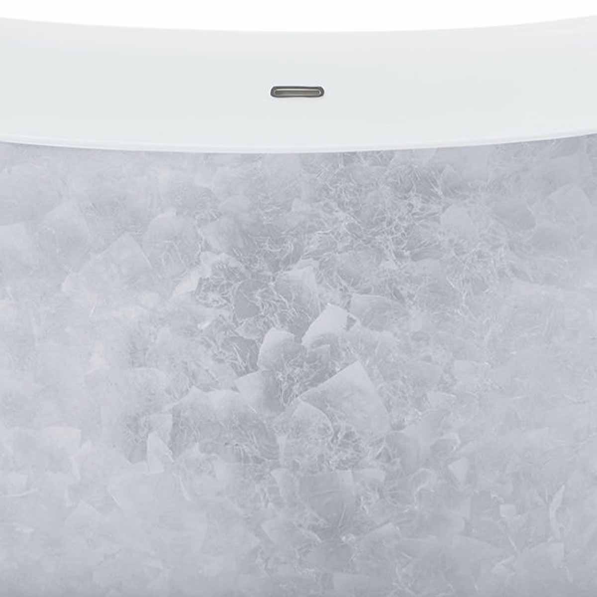 Heritage Hylton Freestanding Acrylic Bath 1730x730mm Stainless Steel Effect Close Up