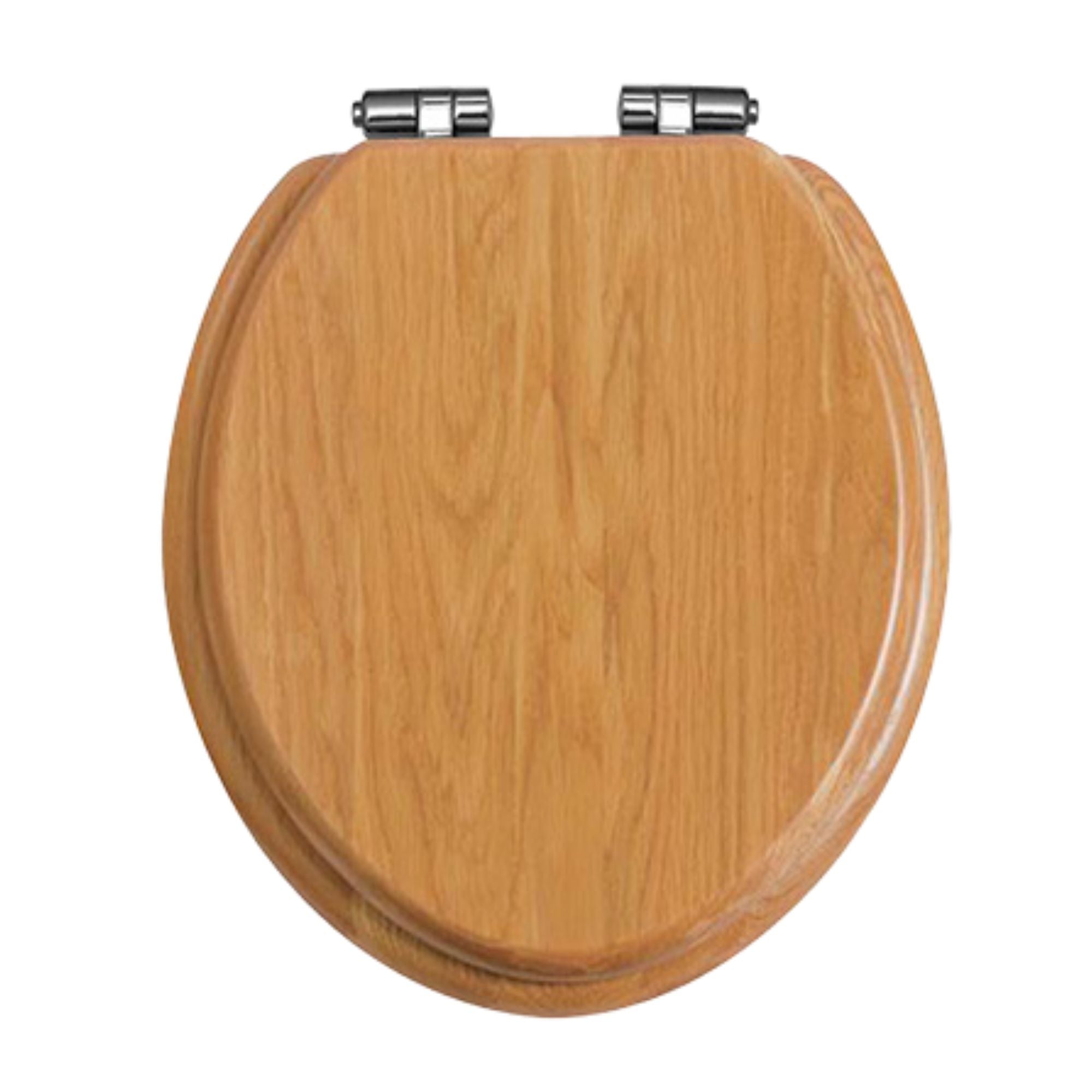 Heritage Traditional Toilet Seat With Soft Close Hinges Oak