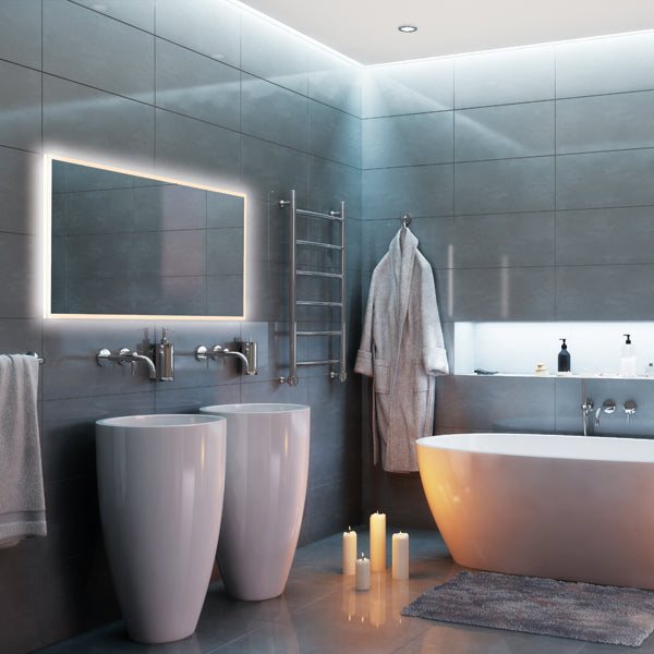 HiB Globe LED Illuminated Mirror With Demister Pad