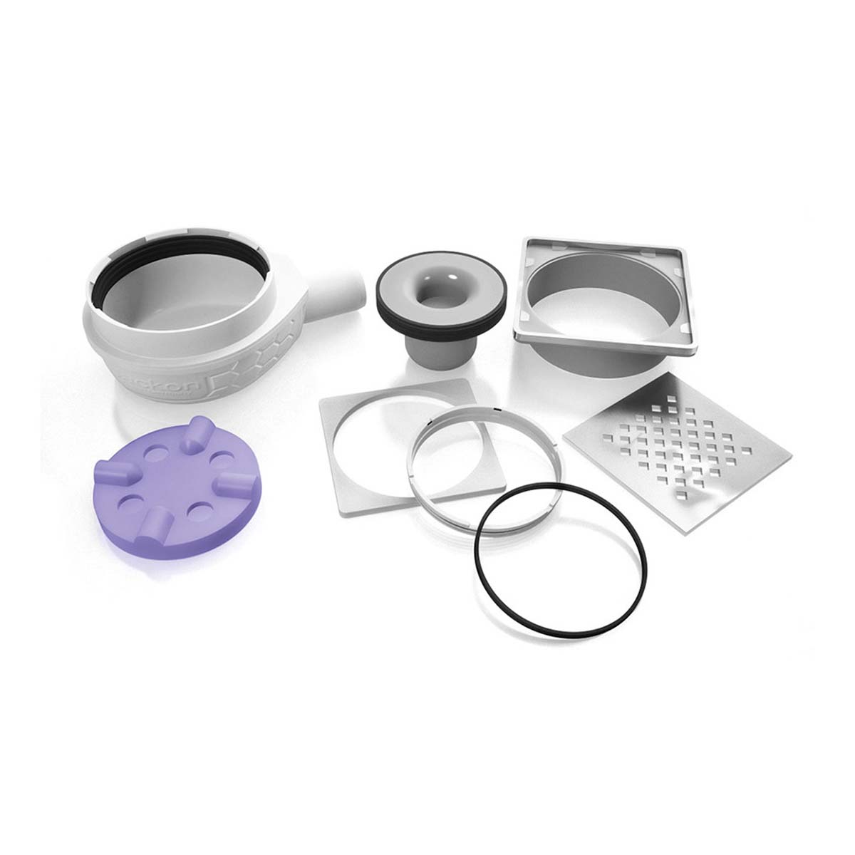 Horizontal Drain with Grate Cover Jackoboard Aqua Flat Shower Tray Board