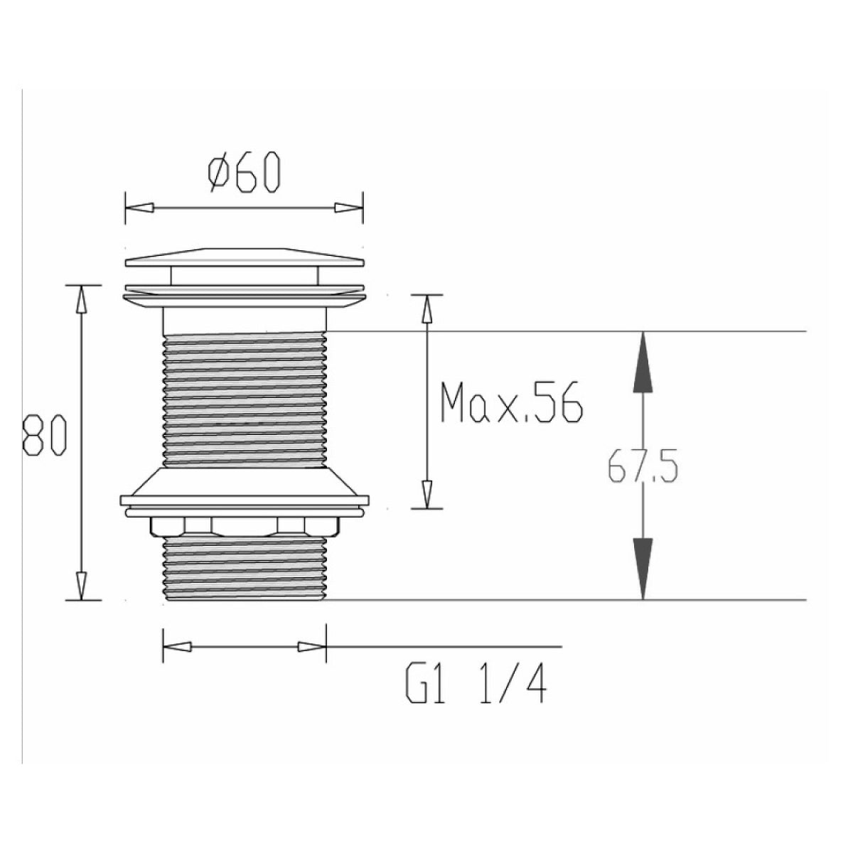 Hoxton Click-Clack Basin Waste