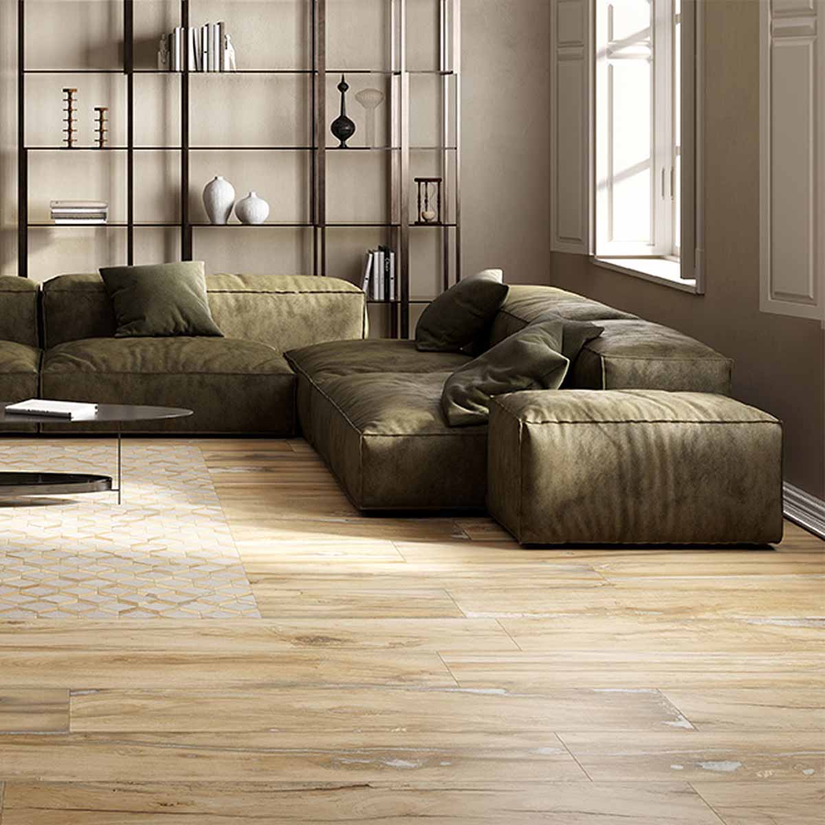 Infusion Birch Wood Effect Porcelain Tile 24x150cm