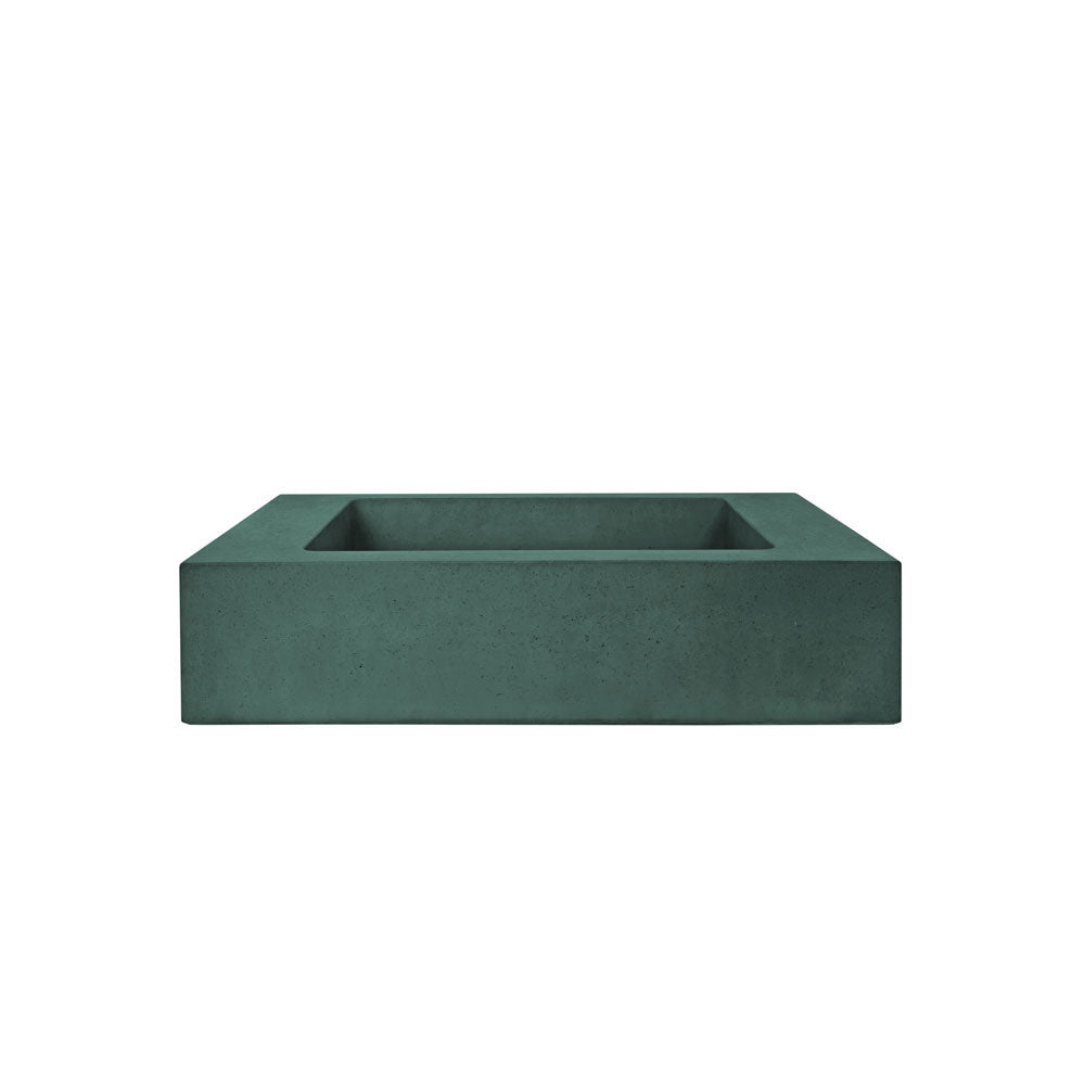 Kast Pitch Short Projection Rectangle Wall-Hung Concrete Basin With Shelf Surface
