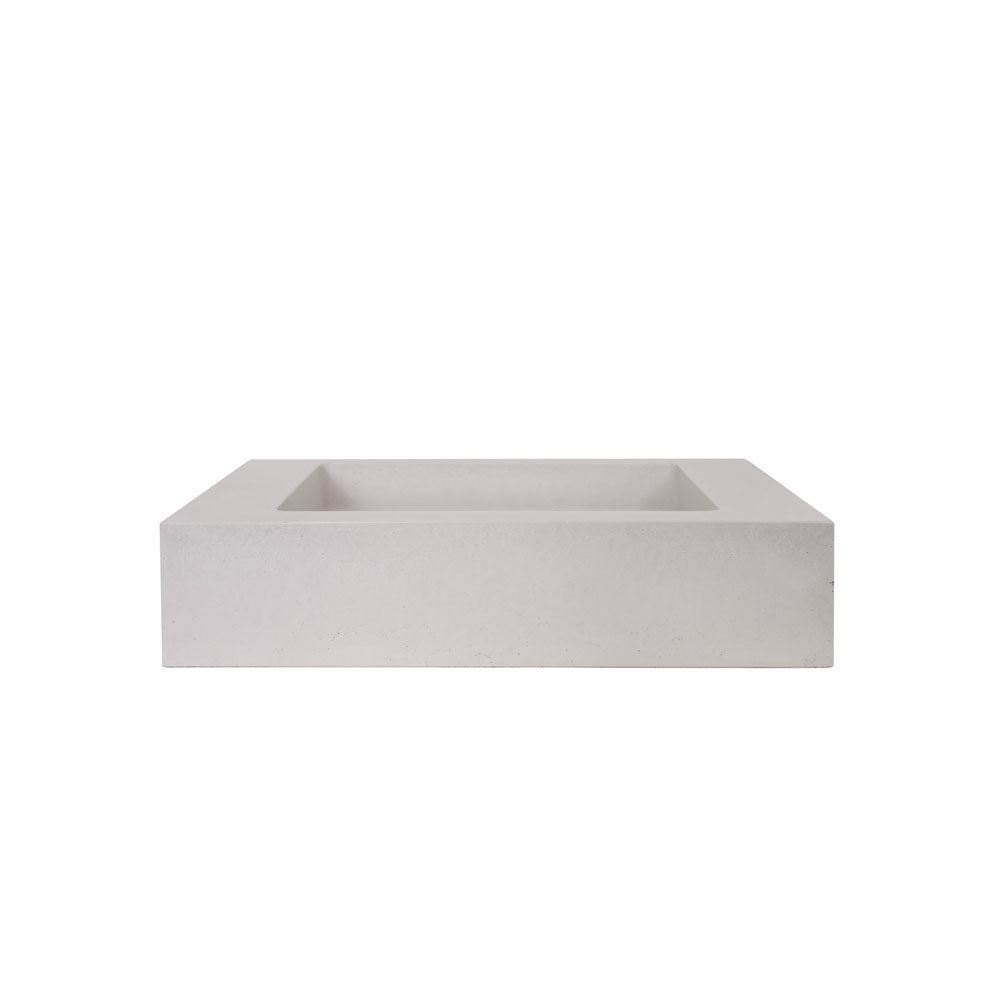 Kast Pitch Short Projection Rectangle Wall-Hung Concrete Basin With Shelf Surface
