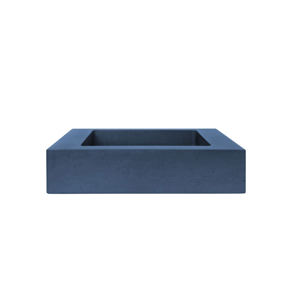 Kast Pitch Short Projection Rectangle Wall-Hung Concrete Basin With Shelf Surface