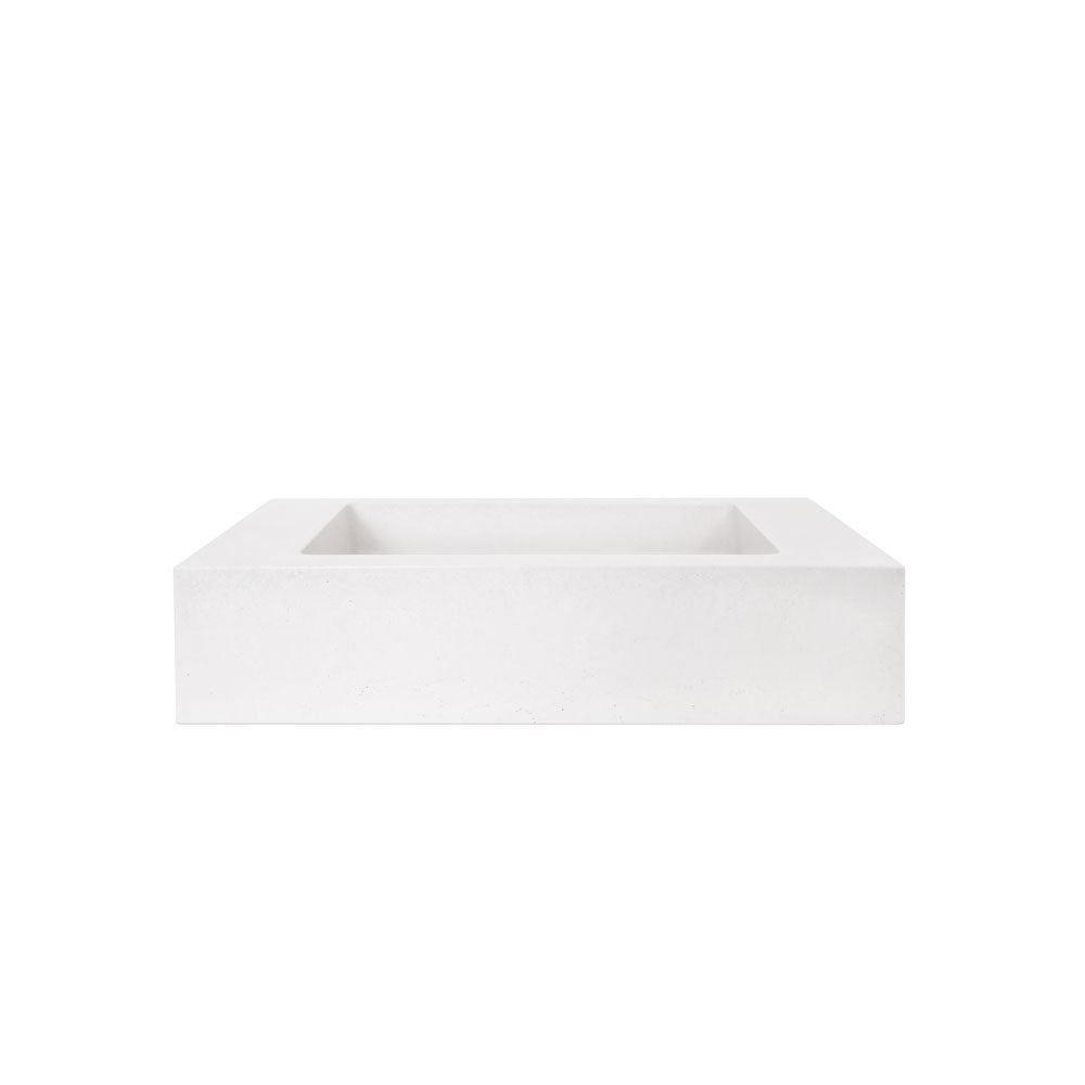 Kast Pitch Short Projection Rectangle Wall-Hung Concrete Basin With Shelf Surface