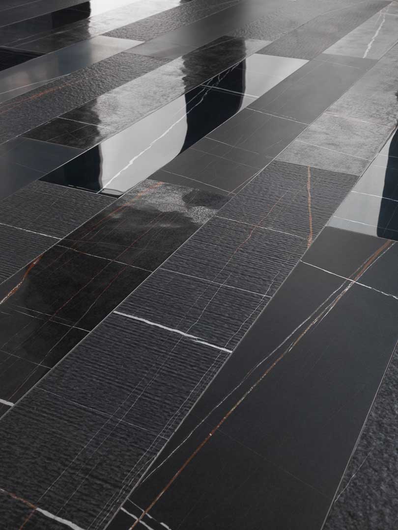 Sahara Noir Listetello Mix Porcelain Tiles 20 x 120cm