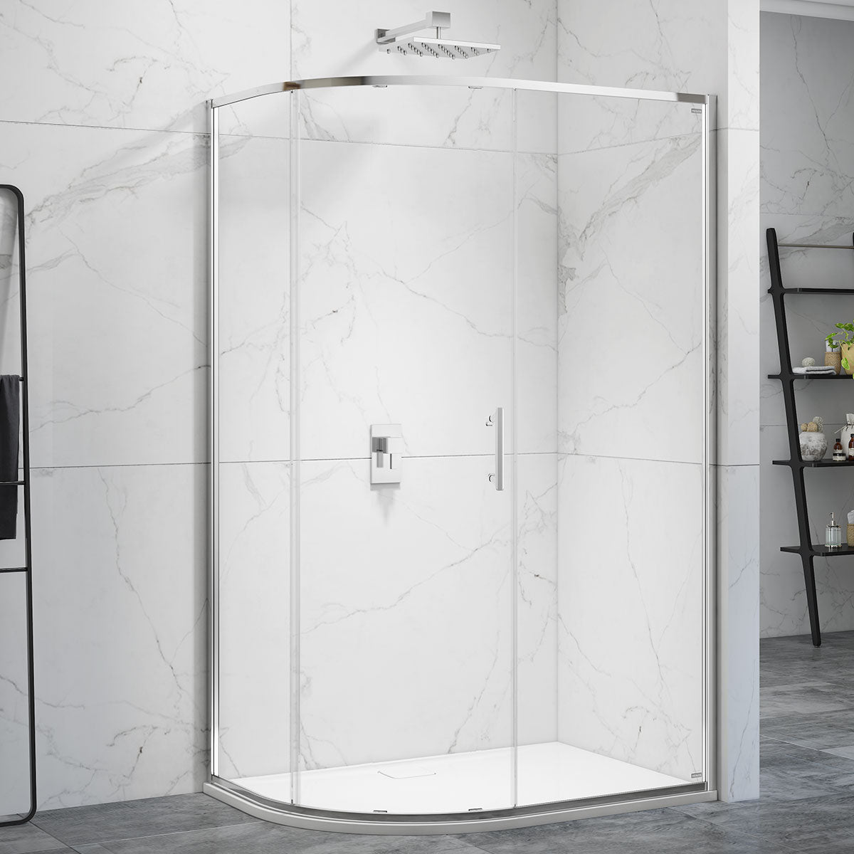 Merlyn 6 Series Sleek Offest Quadrant Single Shower Door Close Up