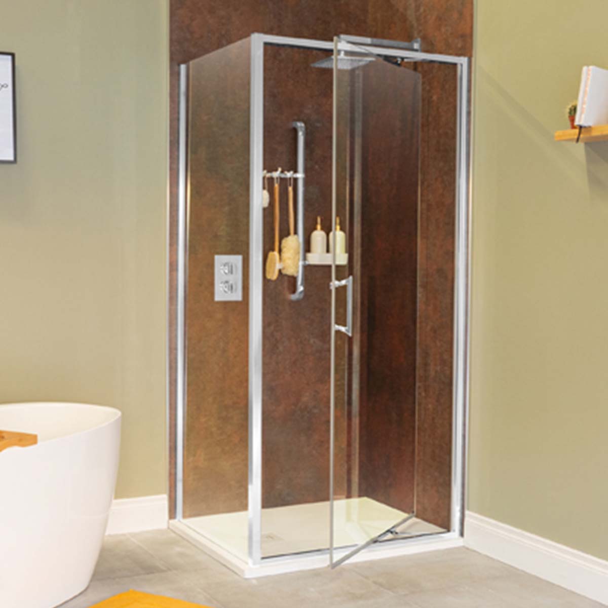 Merlyn 6 Series Sleek InFold Shower Door Chrome