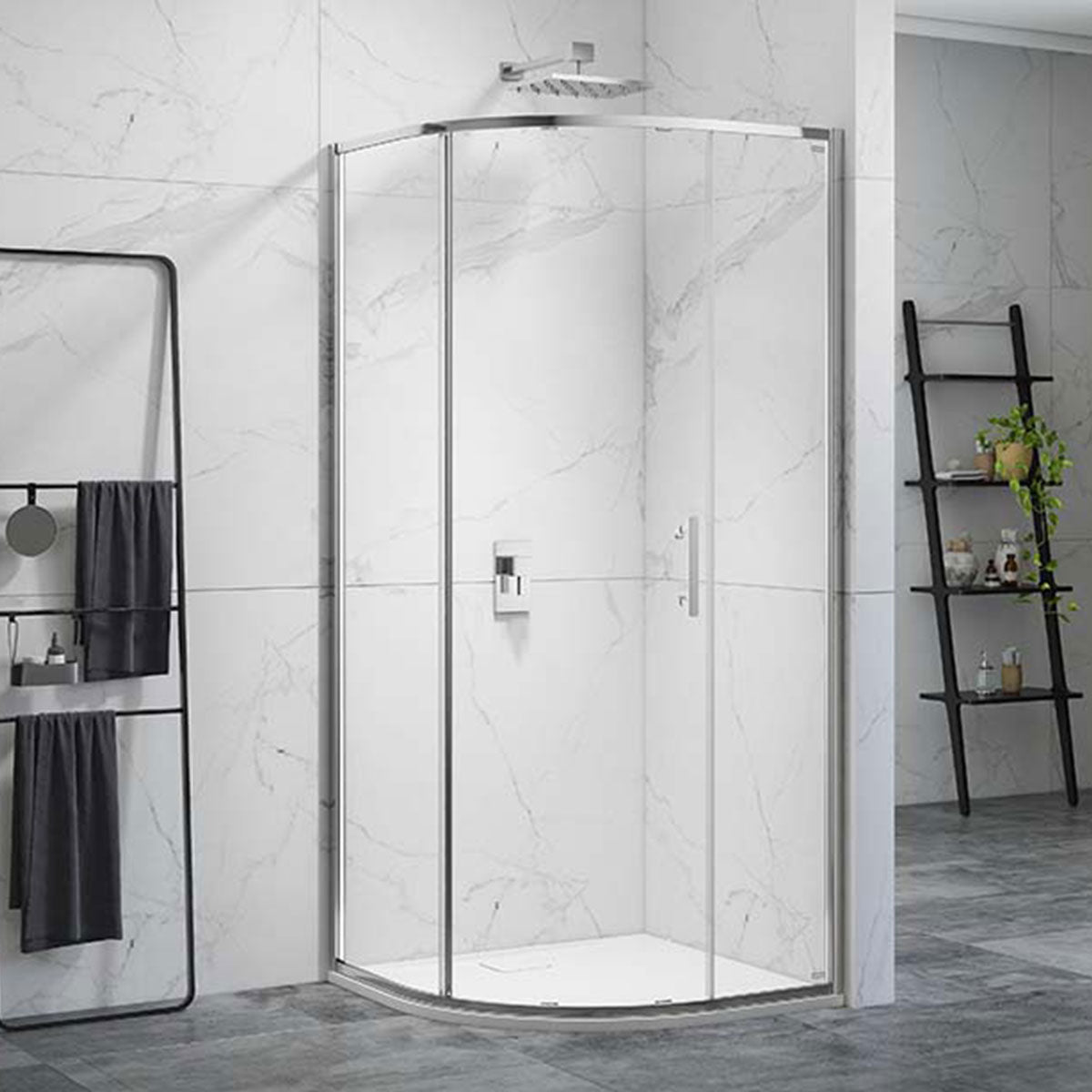 Merlyn 6 Series Sleek Quadrant Sliding Shower Door Chrome