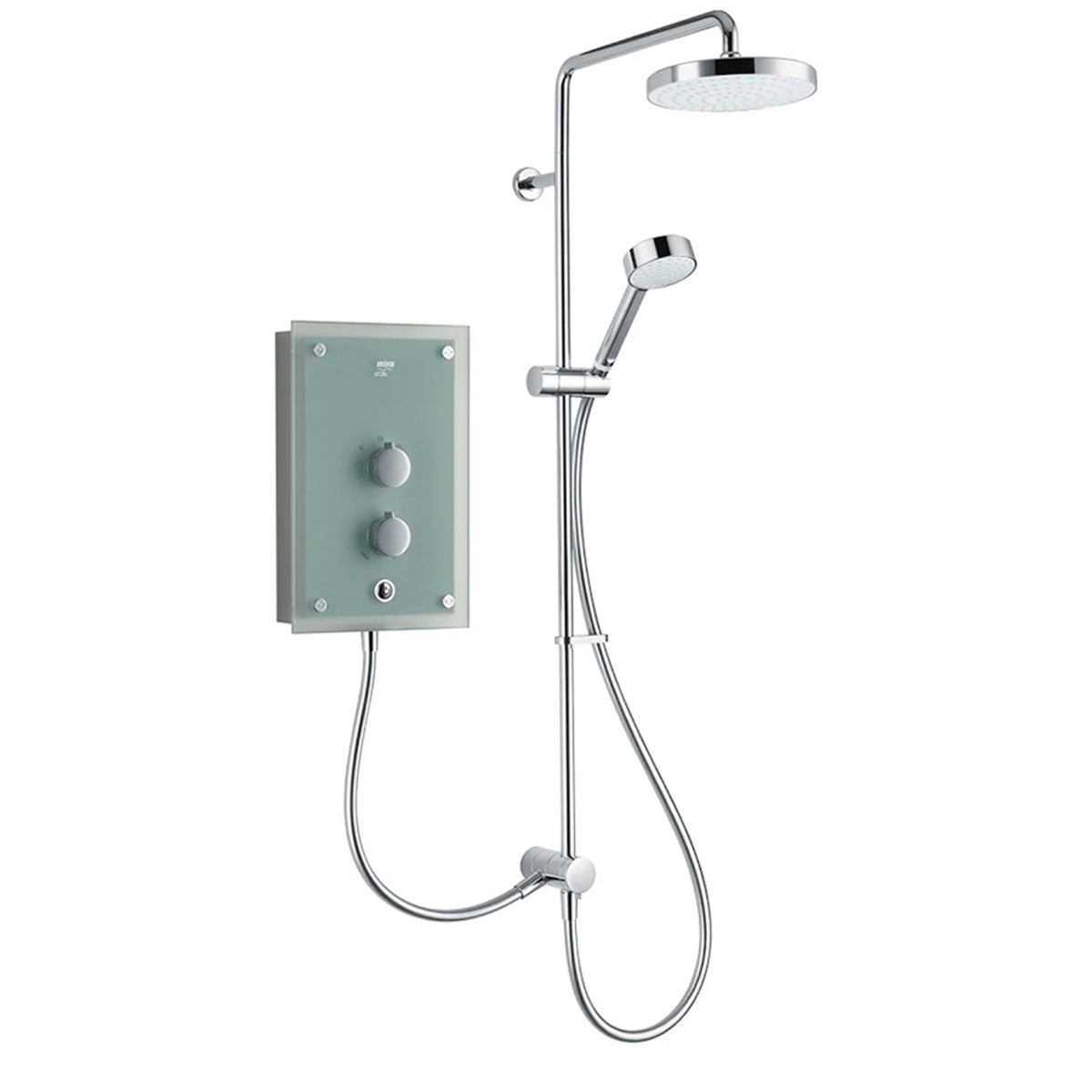Mira Azora Dual Mains Fed Frosted Glass Electric Shower 9.8kW