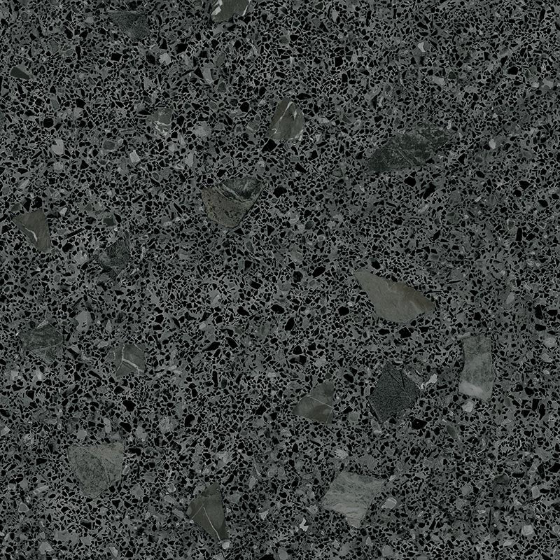 Miscela Nero Terrazzo Effect Porcelain Tile Matt 80x80cm
