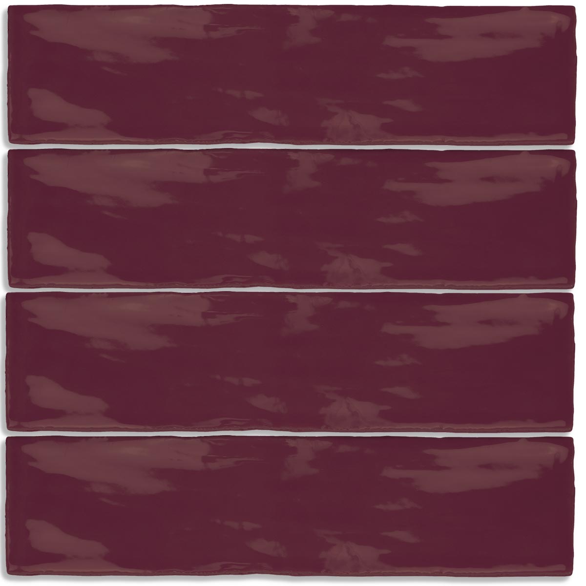 Poitiers Bordeaux Wall Tile 7.5x30cm Gloss