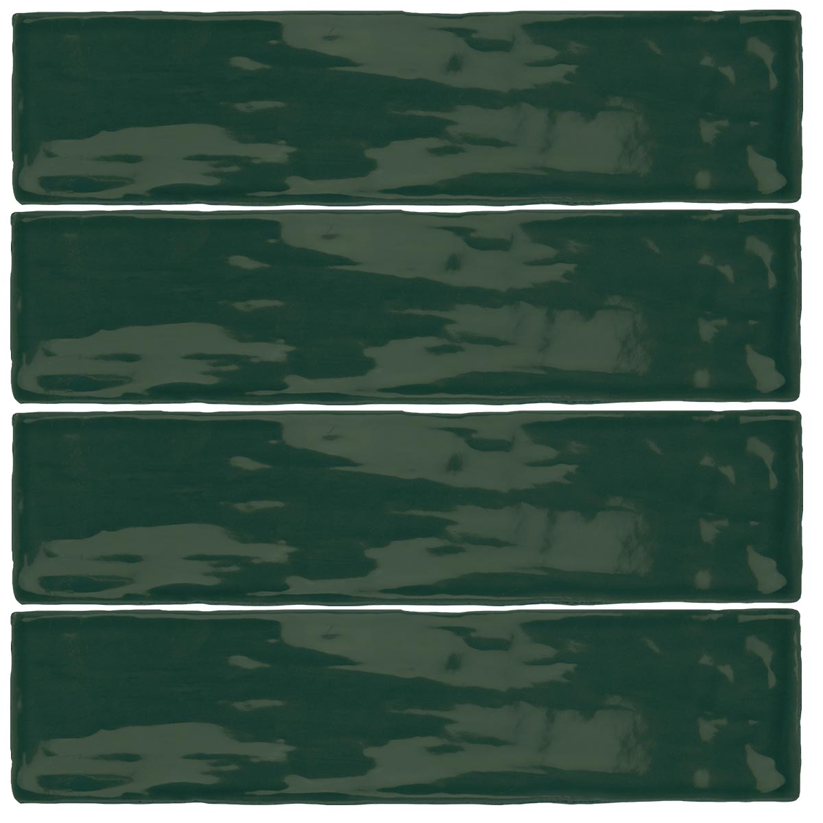 Poitiers Green Wall Tile 7.5x30cm Gloss