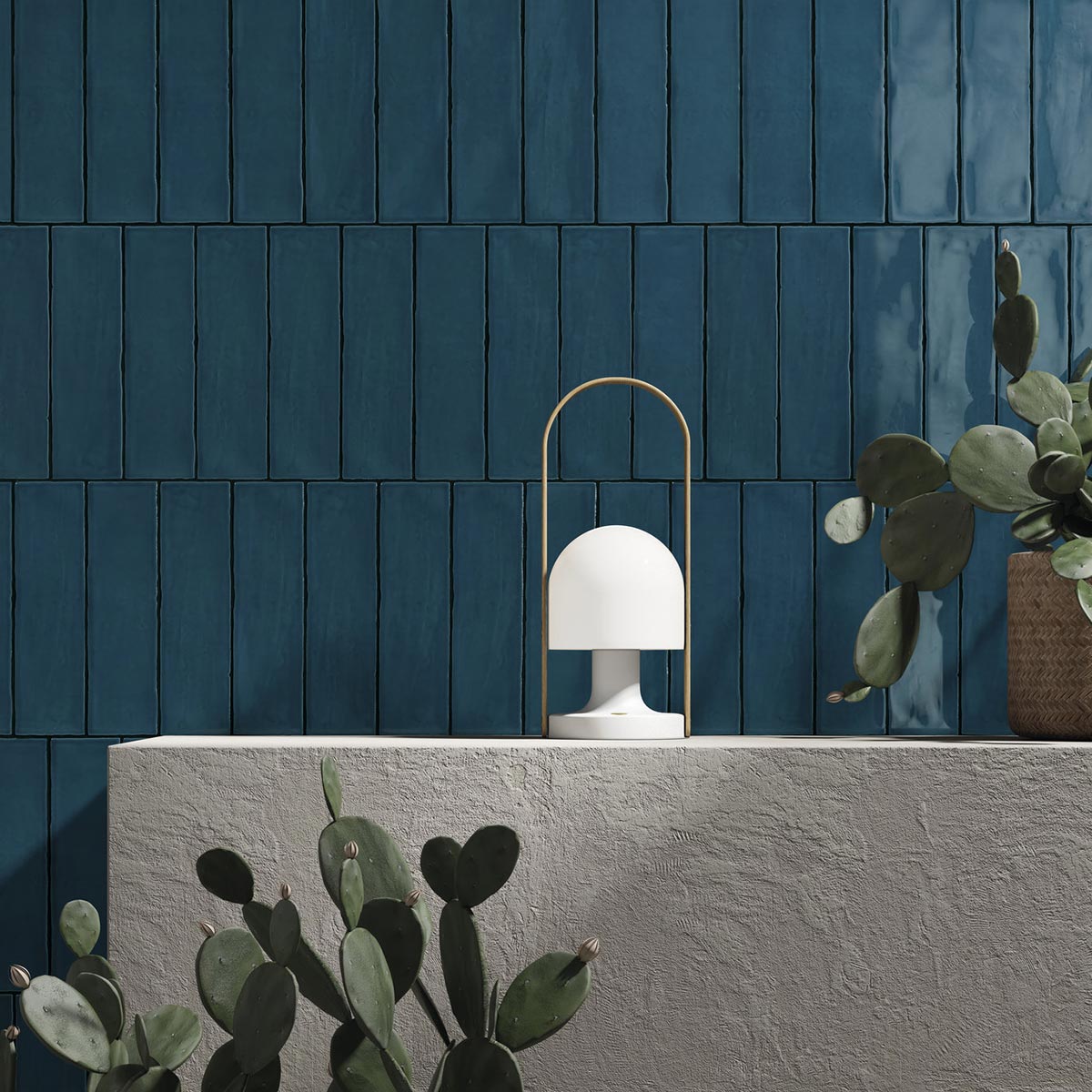 Poitiers Indigo Wall Tile 7.5x30cm Gloss