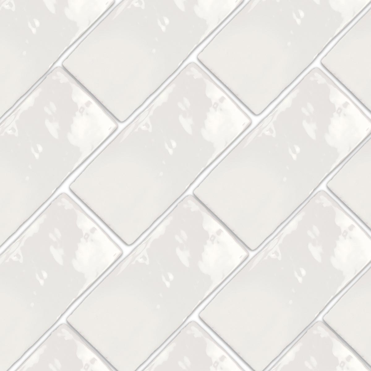 Poitiers White Wall Tile 7.5x15cm Gloss
