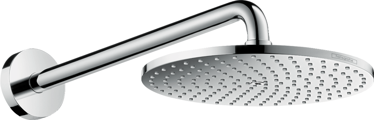 Hansgrohe Powder Rain Overhead Shower With Powder Rail Kit and Round Valve