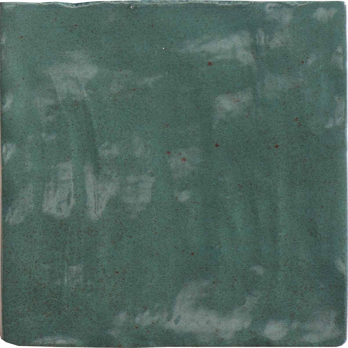 Riad Green Decor Wall Tile 10x10cm Gloss