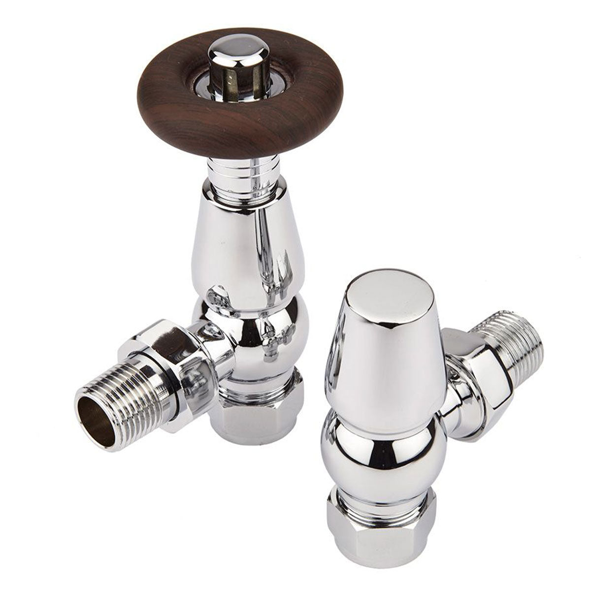 Rivassa Thermostatic Angled Radiator Valve Chrome