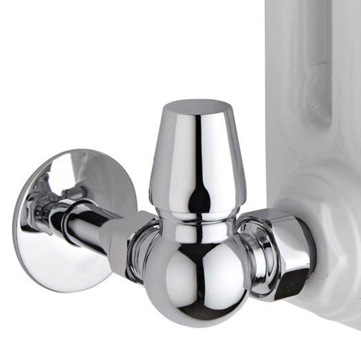 Rivassa Thermostatic Corner Radiator Valves Chrome Feature