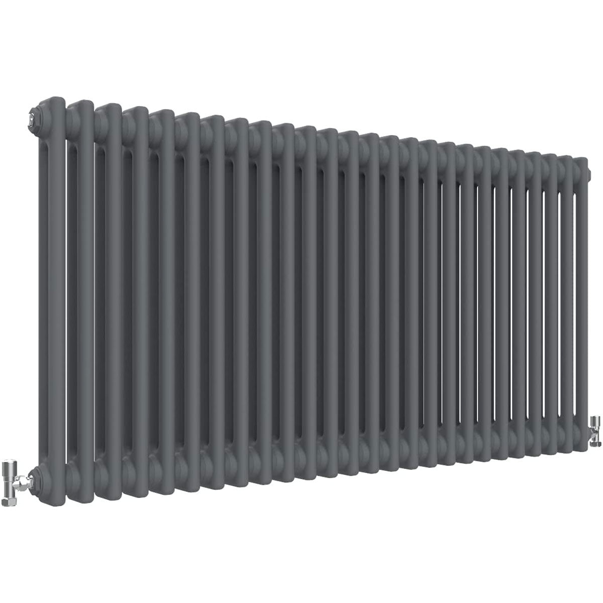 Rivassa Two Column Cast Iron Style Radiator Matt Anthracite