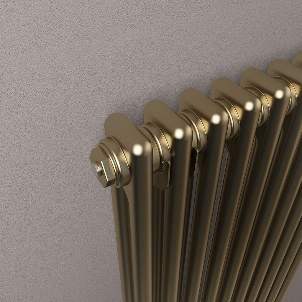 Rivassa Two Column Cast Iron Style Radiator Bronze Effect