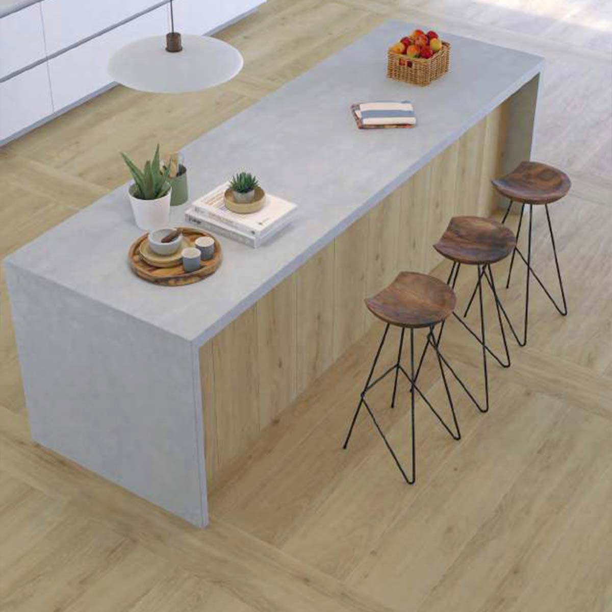 Versat Haya Wood Effect Tile 30x150cm matt Lifestyle