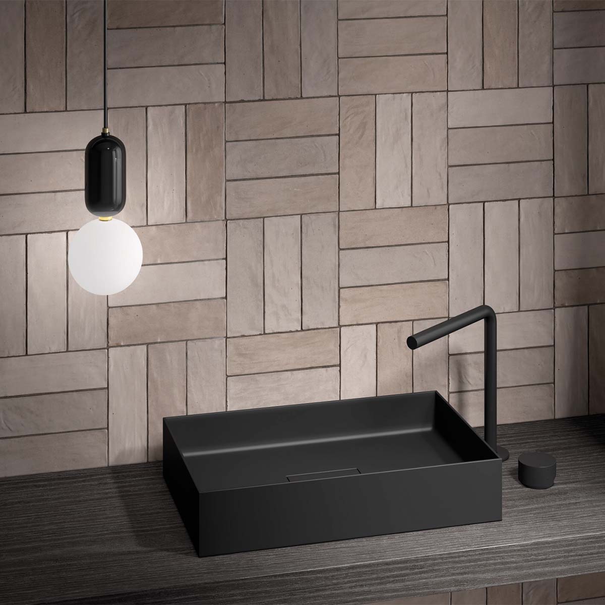 Sahn Sky Taupe Wall Tile 6.5x20cm Matte