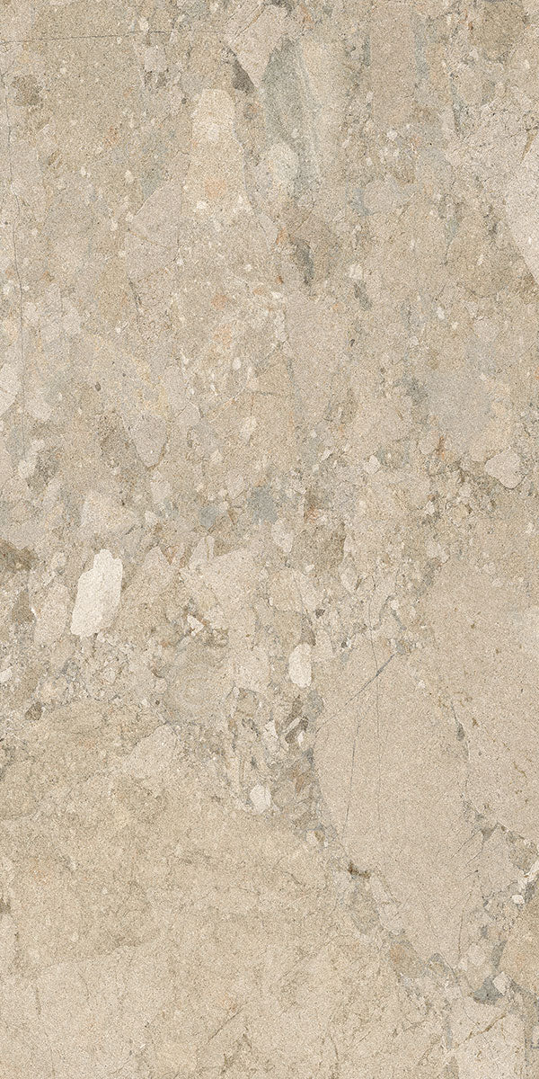 Sassari Beige Stone Effect Porcelain Tile 60x120cm Matt