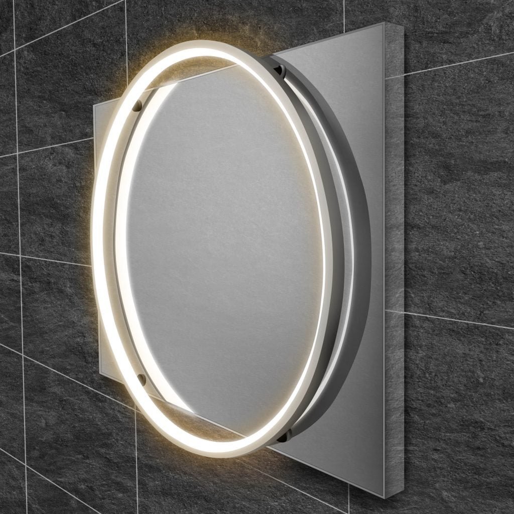 HiB Solas Chrome Frame LED Illuminated Frame Mirror With Demister Pad