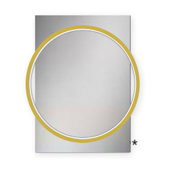 HiB Solas Brushed Brass Frame LED Illuminated Mirror With Demister Pad
