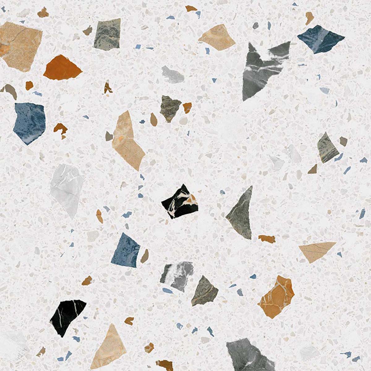 Stracciatella Terrazzo Effect Porcelain Tile Polished 79x79cm