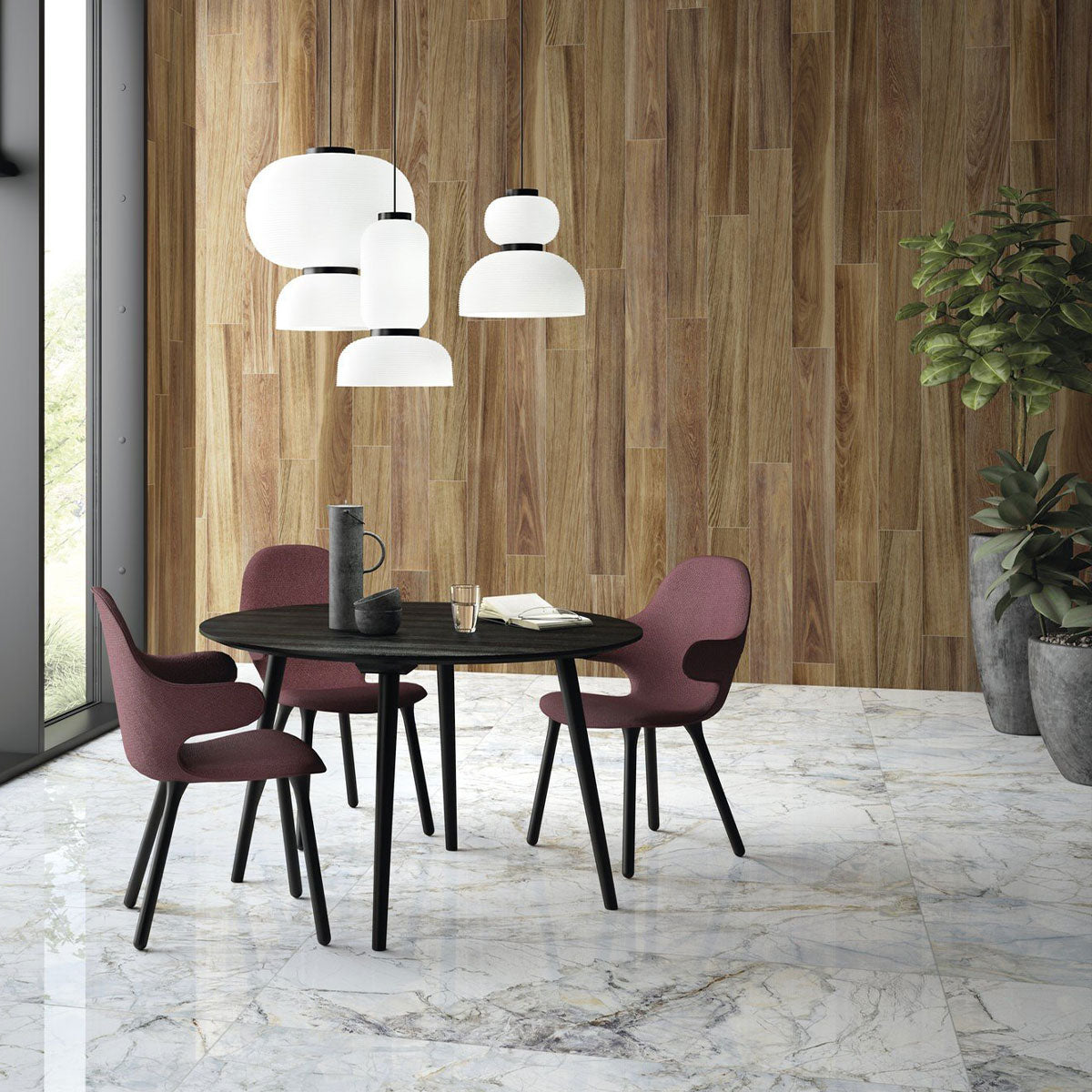 Supreme Marble Effect Porcelain Tile Natural Matt 60x120cm Feature