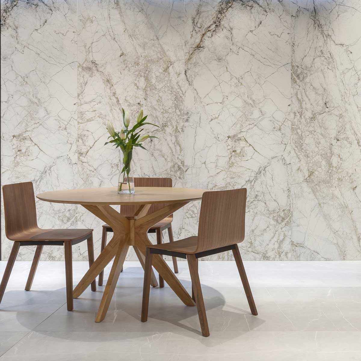 Supreme Marble Effect Porcelain Tile Polished 60x120cm Feature