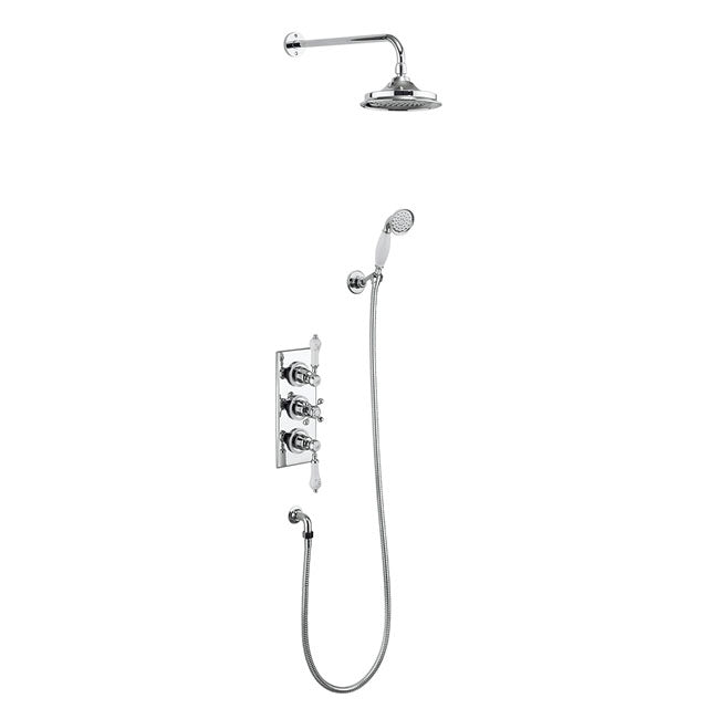 Burlington Trent Thermostatic Dual Outlet Concealed Valve With Shower Handset Deluxe Bathrooms Ireland