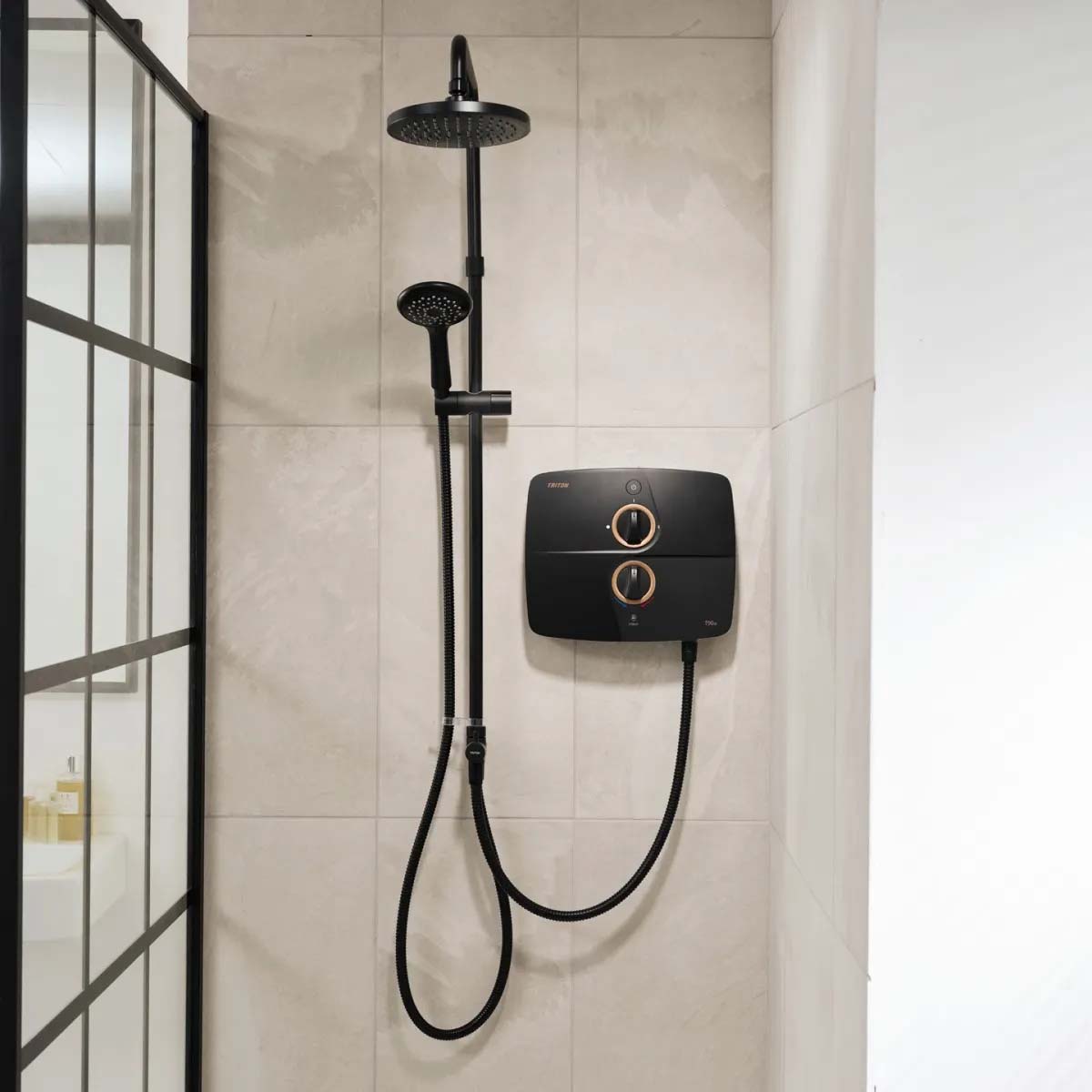 Triton T90SR DuElec Black Electric Shower