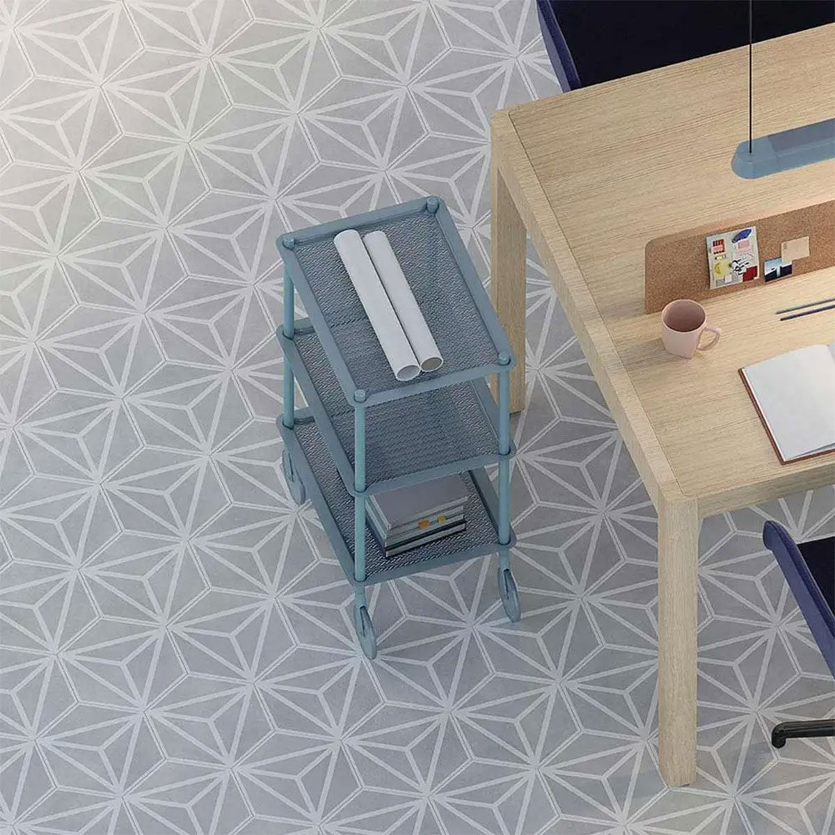 Varadero Hexagonal Porcelain Tile Matt Grey Feature 4