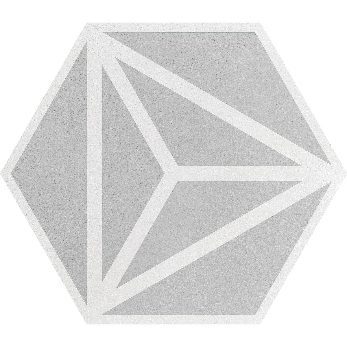 Varadero Hexagonal Porcelain Tile Matt Grey Pattern