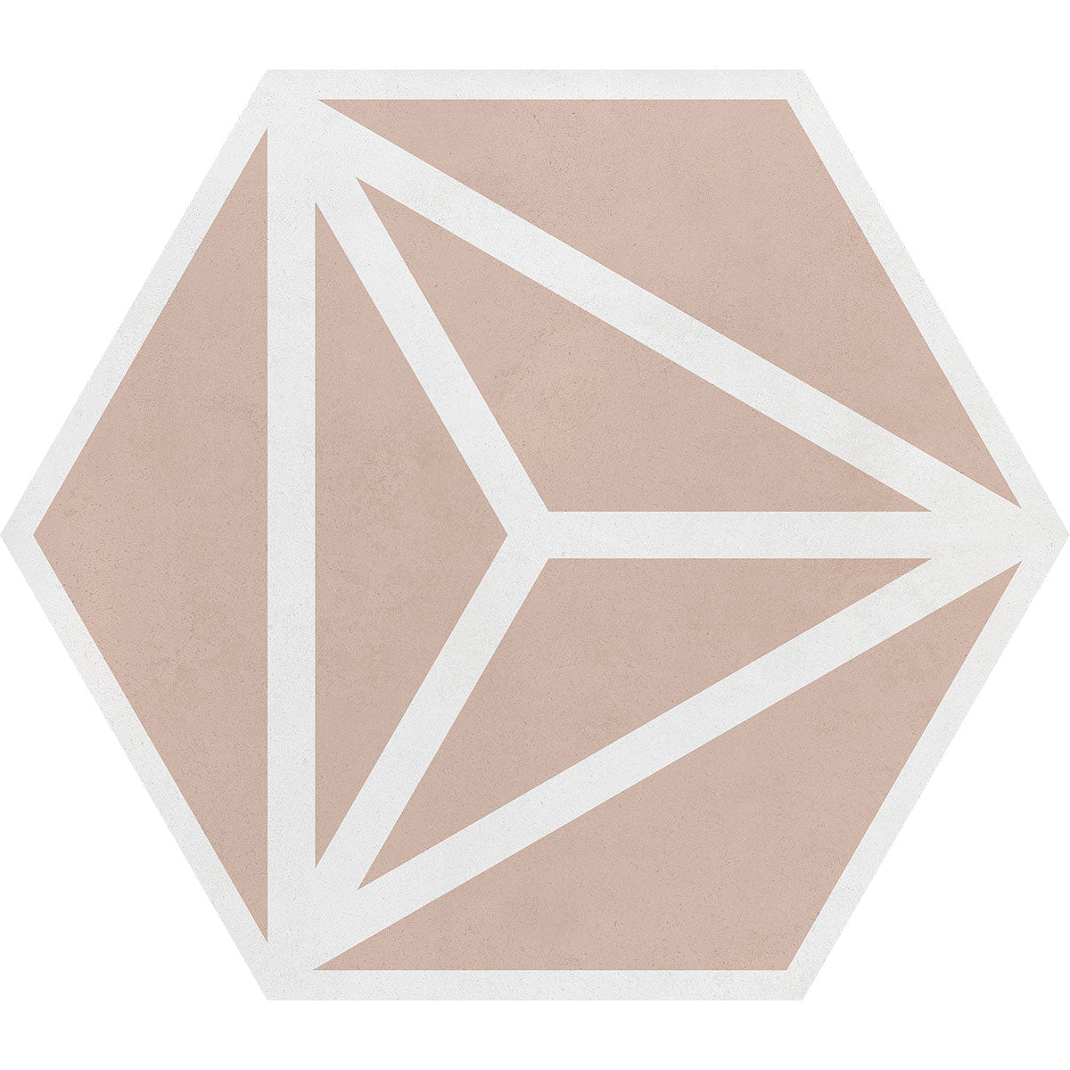 Varadero Rose Hexagonal Porcelain Tile Matt Pattern
