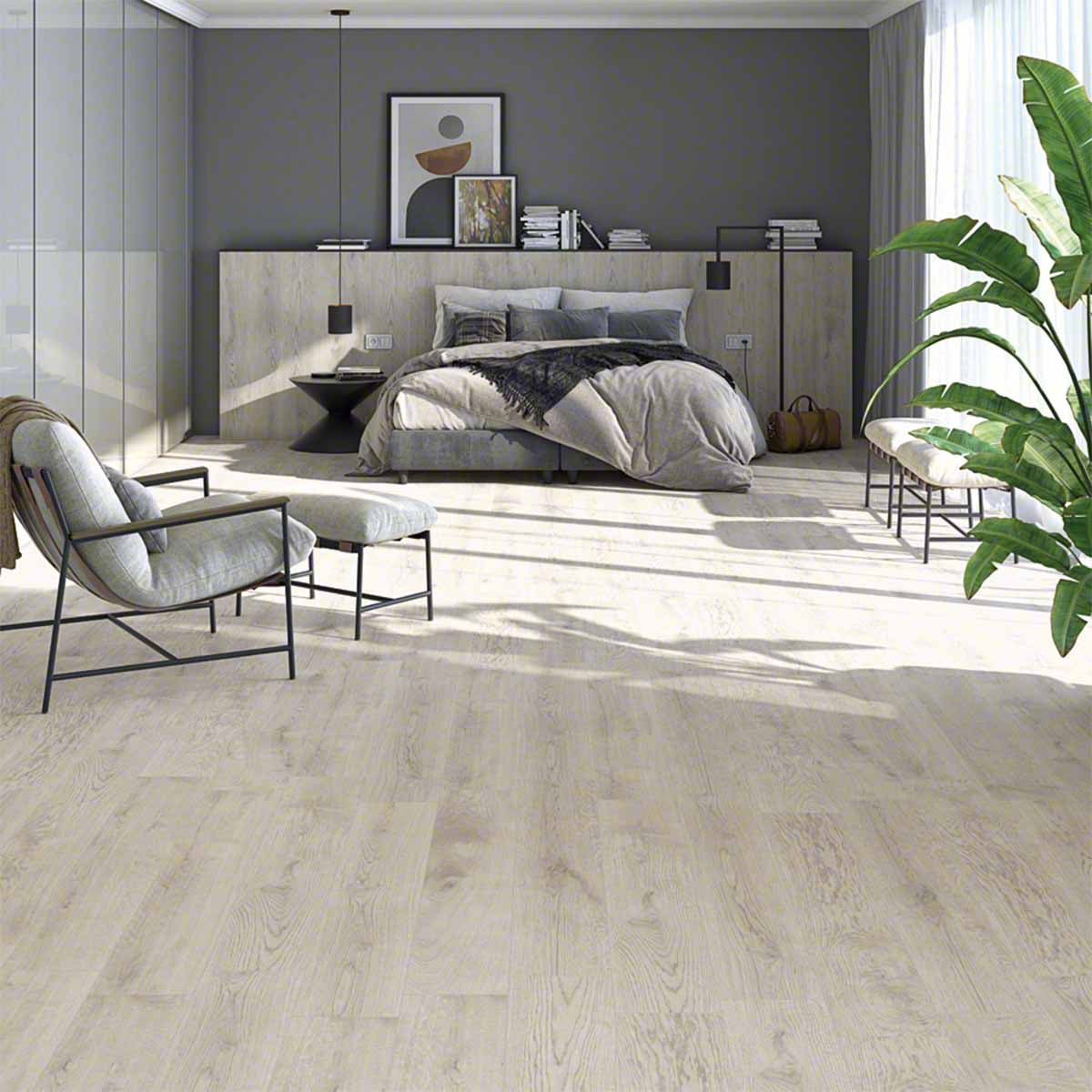 Vives Ottawa Gris Wood Effect Porcelain Floor Tile Tile 19x120cm Matt Lifestyle