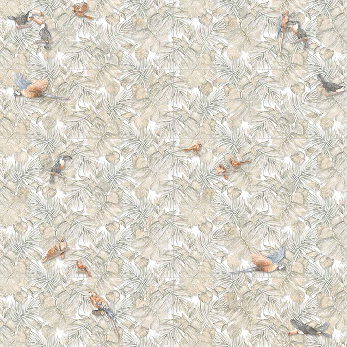 Vives Stravaganza Sassari Floral Effect Decor Wall Tile 45x120cm Matt Collage