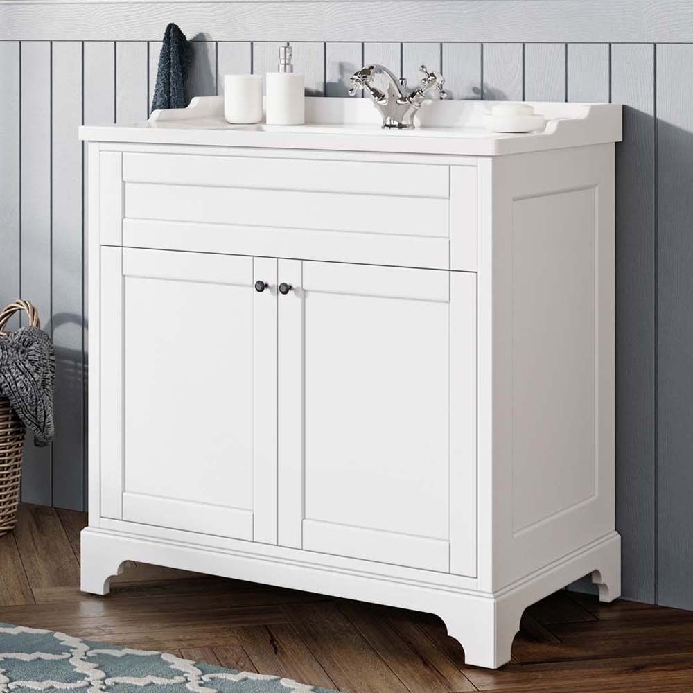 Granlusso Ailesbury 2-Door Floorstanding Vanity Unit Matt White