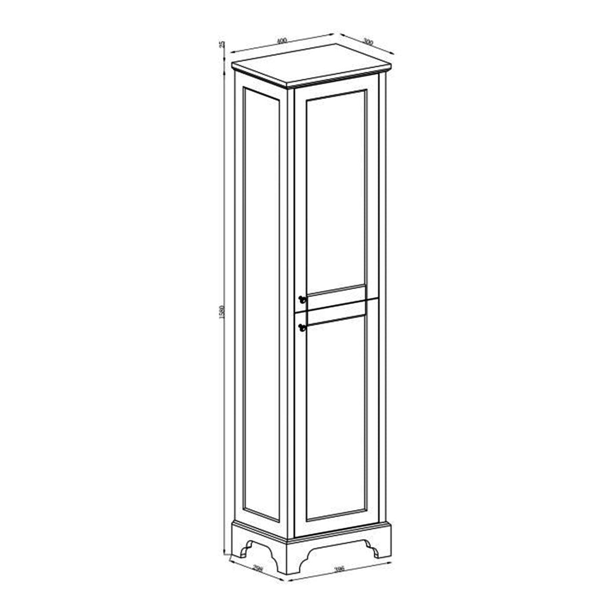 Ailesbury 2-Door Floorstanding Tall Cabinet
