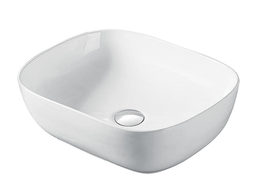 Amalfi Countertop Rectangle Basin - White