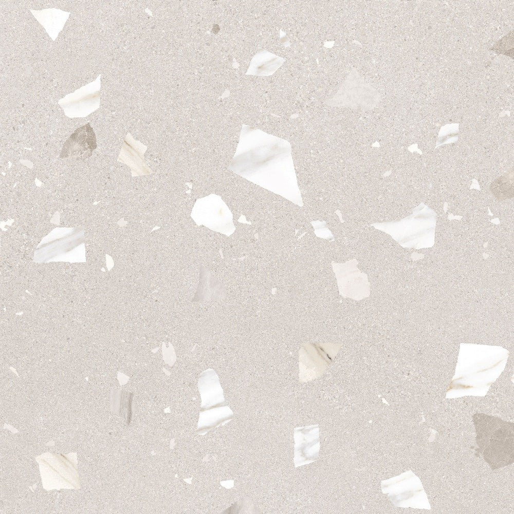 Arcana Ribe Beige Terrazzo Porcelain Tile 80x80cm