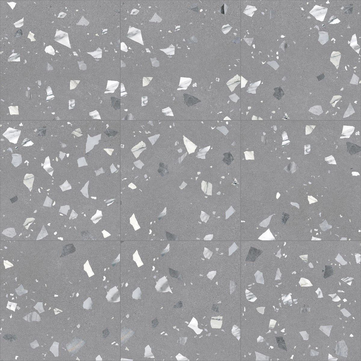 Arcana Elburg Ribe Antracita Terrazzo Effect Porcelain Tile 80x80cm