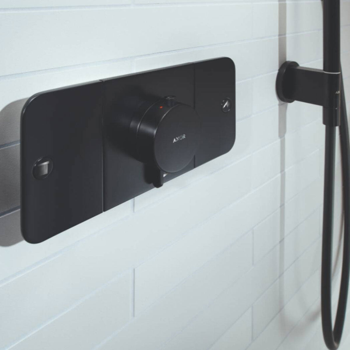 Axor One 2 Outlet Thermostatic Valve with Overhead and Shower Handset