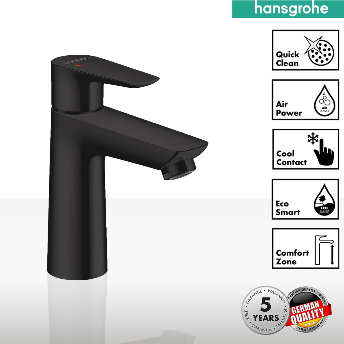 Hansgrohe Talis E 110 Basin Mixer Tap With Pop-Up Waste